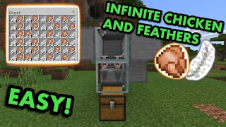 SIMPLE 121 AUTOMATIC CHICKEN FARM TUTORIAL in Minecraft Bedrock MCPEXboxPS4SwitchWindows10 [upl. by Constanta692]