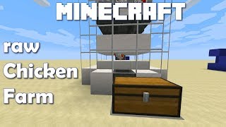 Minecraft 115 Automatic Raw Chicken Farm tutorial [upl. by Cykana815]