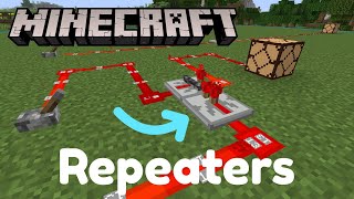 Minecraft Repeater  Redstone Tutorial [upl. by Reifinnej215]