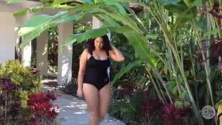 Curvy by Capriosca Swimwear  Plus Size Swimsuit Style Over the Shoulder [upl. by Araht521]