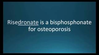 How to pronounce risedronate Actonel Memorizing Pharmacology Flashcard [upl. by Aikkan783]