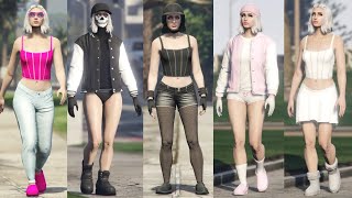 GTA 5 cute female outfits new clothing  new hairstyle NO GLITCHES  TUTORIAL [upl. by Ahsenar]