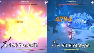 C0 Yoimiya Blackcliff Warbow VS Prototype Crescent [upl. by Llennol150]