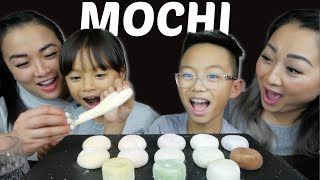 Assorted MOCHI Fresh Cream filled Mochi amp Durian Mooncake Mochi Mukbang  NE Lets Eat amp SAS ASMR [upl. by Calondra]