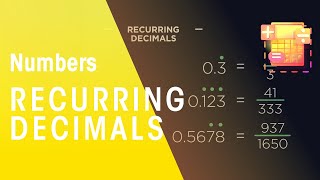 Recurring Decimals  Number  Maths  FuseSchool [upl. by Ruhl882]