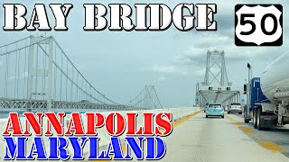 Chesapeake Bay Bridge  Americas SCARIEST Bridge  Annapolis  Maryland  4K Infrastructure Drive [upl. by Arraic]