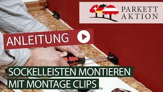 Sockelleisten montieren Teil 2 Montageclips Clipstar [upl. by Ahsinor]