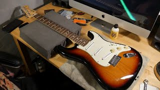 How To Replace Pickguard on Fender Stratocaster [upl. by Heyer]