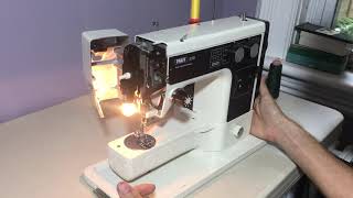 Pfaff 209 FreeArm Sewing Machine  Serviced threading  demonstration [upl. by Drofnil]