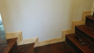 Baseboard Installation on Stairs [upl. by Uzia426]