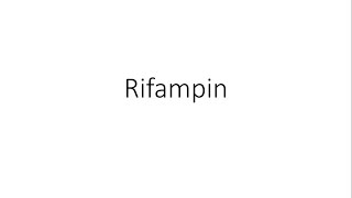 Rifampin  Rifampicin  Pharmacology [upl. by Bill624]