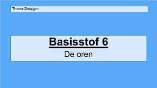 VMBO 3  Zintuigen  Basisstof 6 De oren [upl. by True]