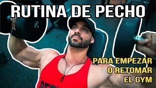 RUTINA DE PECHO PARA EMPEZAR O RETOMAR EL GYM  Gymtopz [upl. by Hal]