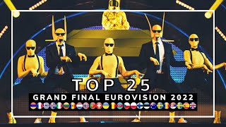 TOP 25  GRAND FINAL  EUROVISION SONG CONTEST 2022  ESC 2022 [upl. by Areem]