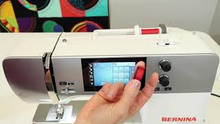 BERNINA 570 4 Threading amp Winding a Bobbin [upl. by Tnecnev]