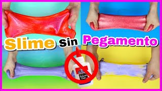 4 RECETAS PARA HACER SLIME SIN PEGAMENTO  SLIME FÁCIL SIN COLA NI BORAX  NatyGloss [upl. by Celina199]