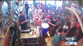 SLO City worker on leave after video surfaces of bar fight [upl. by Naujahs30]