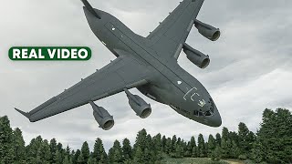 Air Force C17 Crashes Just After Takeoff in Alaska  Dangerous Aerobatics With Real Video [upl. by Namajneb38]