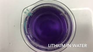 Alkali Metals React with Water in Universal Indicator [upl. by Otrebron]