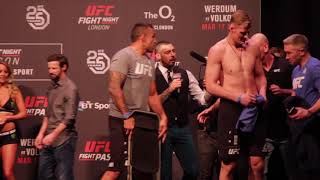 UFC London  Werdum vs Volkov Ceremonial Weigh In [upl. by Pengelly358]