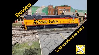 Product Spotlight Walthers Mainline EMD SD50 Chessie System Locomotive [upl. by Airel]