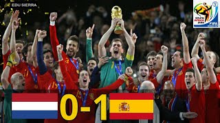 ⚽► España vs Holanda 10 FINAL MUNDIAL SUDÁFRICA 2010  Extended Highlights 11072010 [upl. by Vivianne]