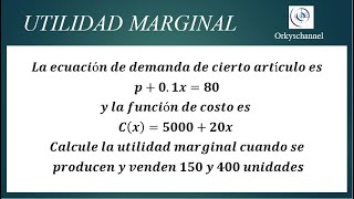 UTILIDAD MARGINAL [upl. by Yrollam809]