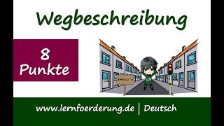 ✅ Wegbeschreibung Klassenarbeit 8 wichtige Punkte [upl. by Latimer666]