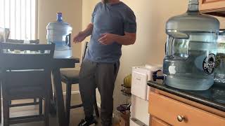 How to put 5 gallon water on dispenser no spill 💦 [upl. by Glover]