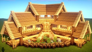 Easy Minecraft Large Oak House Tutorial  How to Build a Survival House in Minecraft 33 [upl. by Lipscomb]