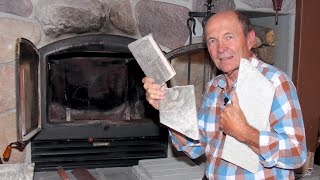 86 Replacing Fire Bricks In A Wood Stove  At The Ranch [upl. by Duff]