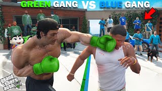 Shinchan Green Gang VS Franklin Blue Gang Fight Challenge In GTA 5 [upl. by Antsirhc]