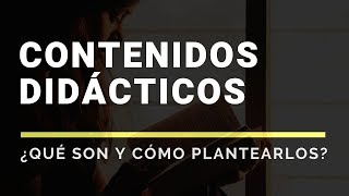 ¿Que son los CONTENIDOS de la Programación Didáctica [upl. by Nalad]