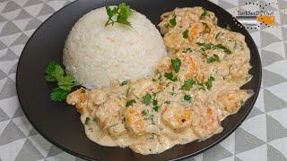 Crevettes Sautées à la crème [upl. by Eenimod]