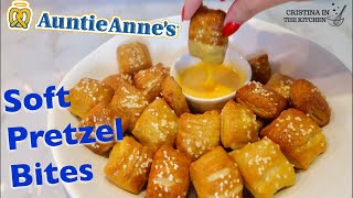 How to make Soft Pretzel Bites  Auntie Annes Pretzels Recipe [upl. by Yrahcaz]