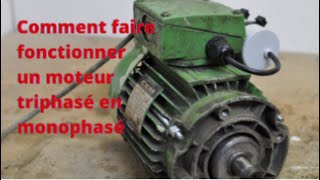 Comment passer un moteur triphasé en monophasé tuto [upl. by Renraw]