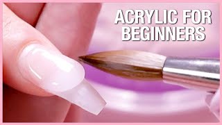 💅Acrylic Nail Tutorial  How to apply Acrylic for Beginners📚 [upl. by Skcirdnek459]