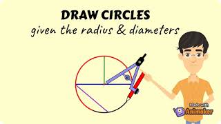 Draw Circles Given the Radius or Diameter [upl. by Mohammed]