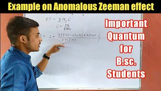 Example On Anomalous Zeeman Effect  Important example on anomalous zeeman effect  iit iitjam [upl. by Yajiv933]