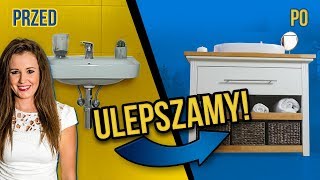 SZAFKA POD UMYWALKĘ Z KOMODY metamorfoza łazienki [upl. by Anuska]