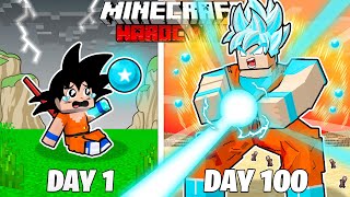 I Survived 100 Days as DIAMOND GOKU in HARDCORE Minecraft [upl. by Ailak]