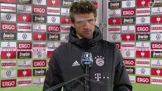 Holstein Kiel  FC Bayern München Interview Thomas Müller rastet aus DFB Pokal [upl. by Pancho]