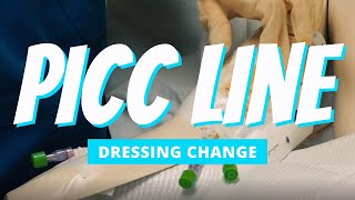 PICC Line Dressing Change  Nurse Skill Demo [upl. by Yalc166]