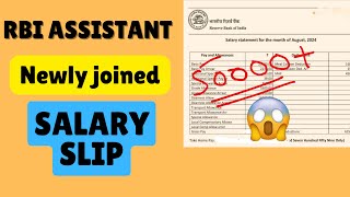 RBI ASSISTANT Salary Slip  Newly Joined [upl. by Ayamat]