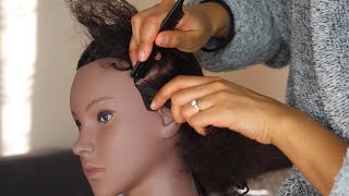 How To Part Hair For Straight Back Cornrows Beginners Tutorial [upl. by Aicila]