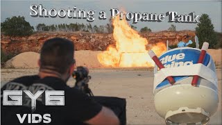 Shooting a Large Propane Tank in SLOW MOTION [upl. by Eellac]