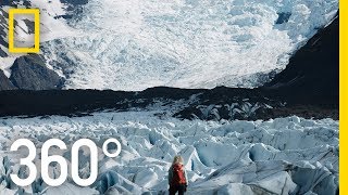 Iceland’s Glaciers  360  Into Water [upl. by Notyap]