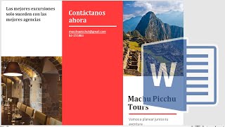 WORD Como HACER un TRIPTICO en WORD 20162019 [upl. by Guillema574]