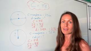 The Maths Prof Find Radius amp Diameter from Circumference [upl. by Bridie]