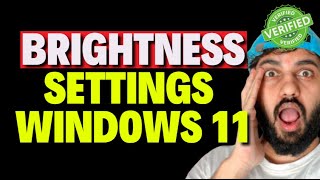 Brightness Settings in Windows 11 [upl. by Giavani884]